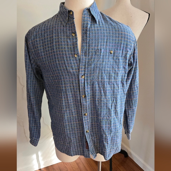 The Territory Ahead Vintage Long Sleeve Button Down Shirt 90s Vintage Medium - Picture 1 of 7